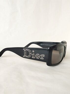 Christian Dior Aventura 2 Black Logo Sunglasses Made in Italy